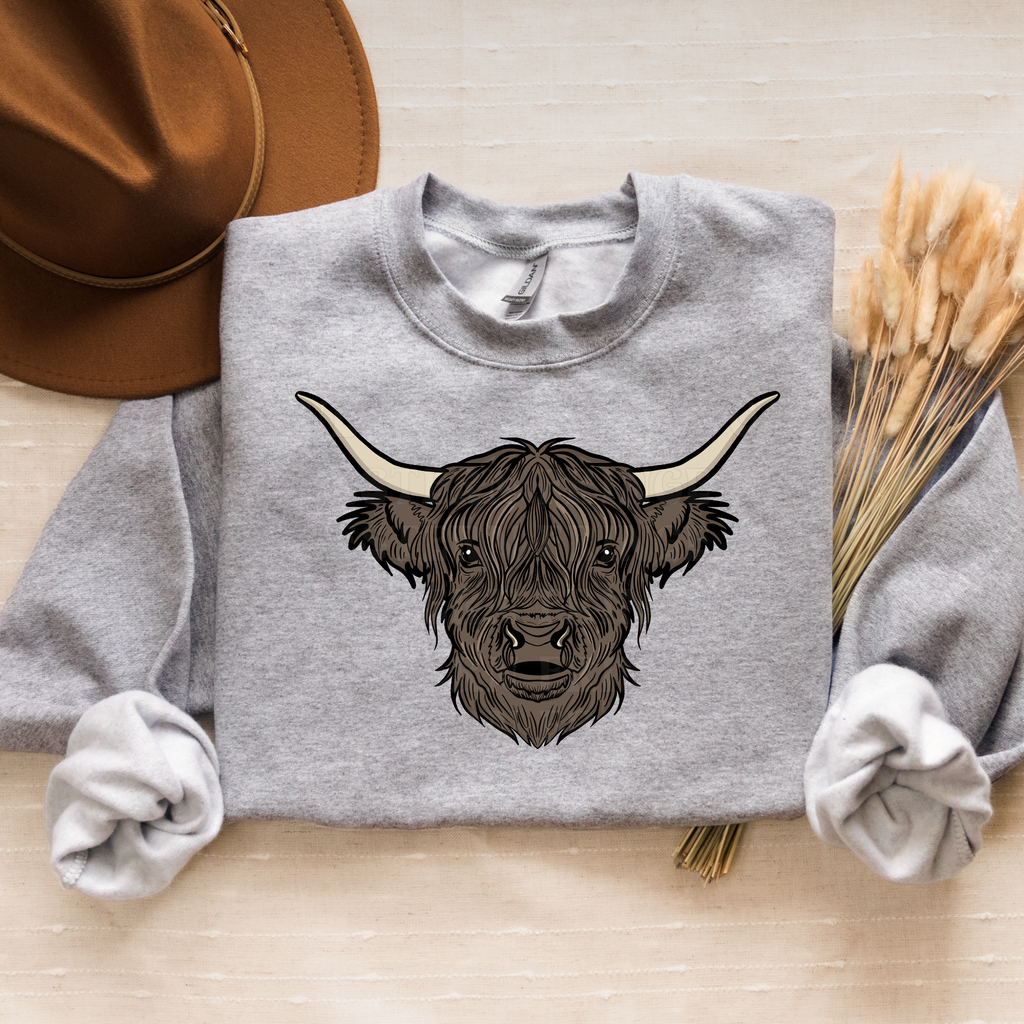 Highland Cow T-Shirt Graphic | Crewneck