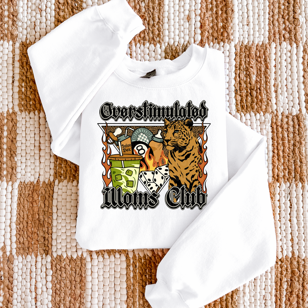 Overstimulated Moms Club Graphic T-Shirt | Crewneck