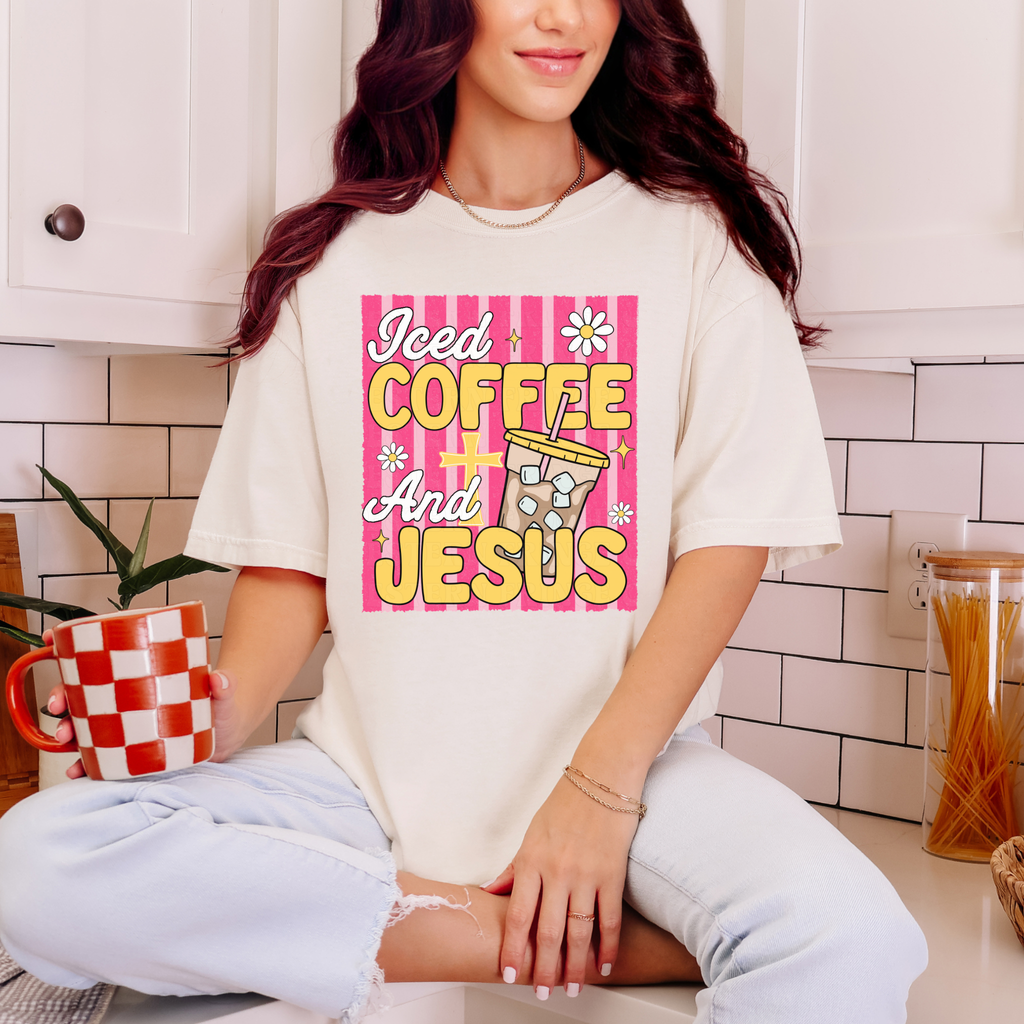 Iced Coffee And Jesus T-Shirt Graphic | Crewneck