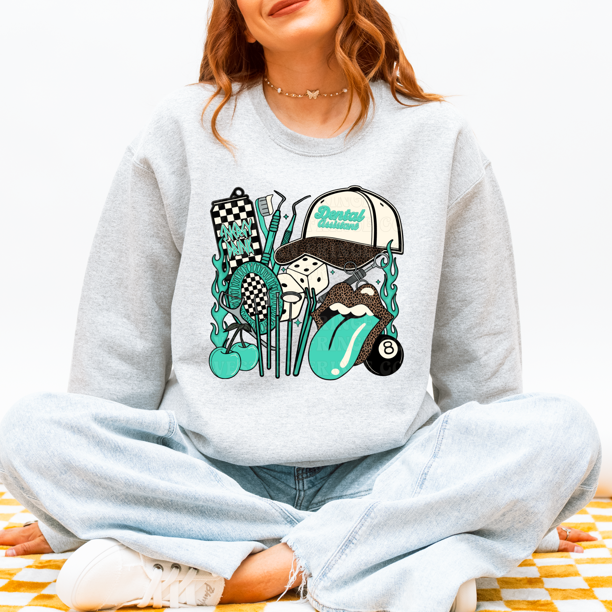 Dental Assistant T-Shirt Graphic | Crewneck | Turquoise Version
