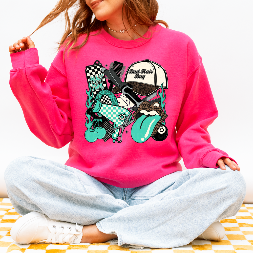 Turquoise Hairstylist Shirt Graphic T-Shirt | Crewneck