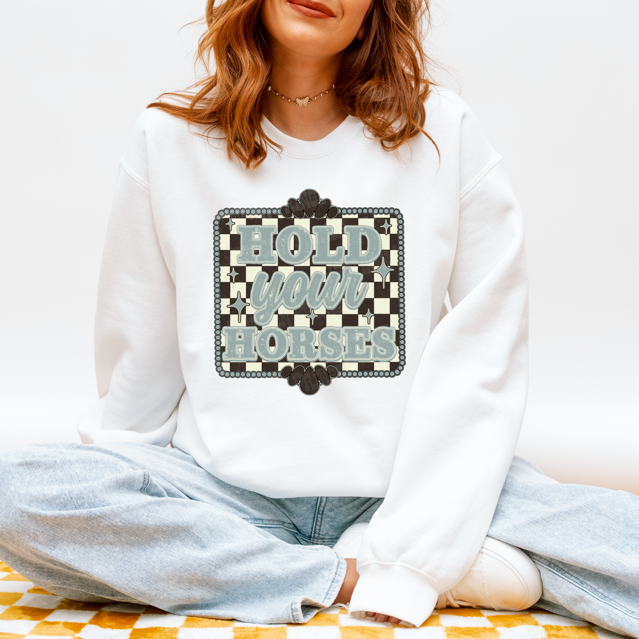 Hold Your Horses Graphic T-Shirt | Crewneck