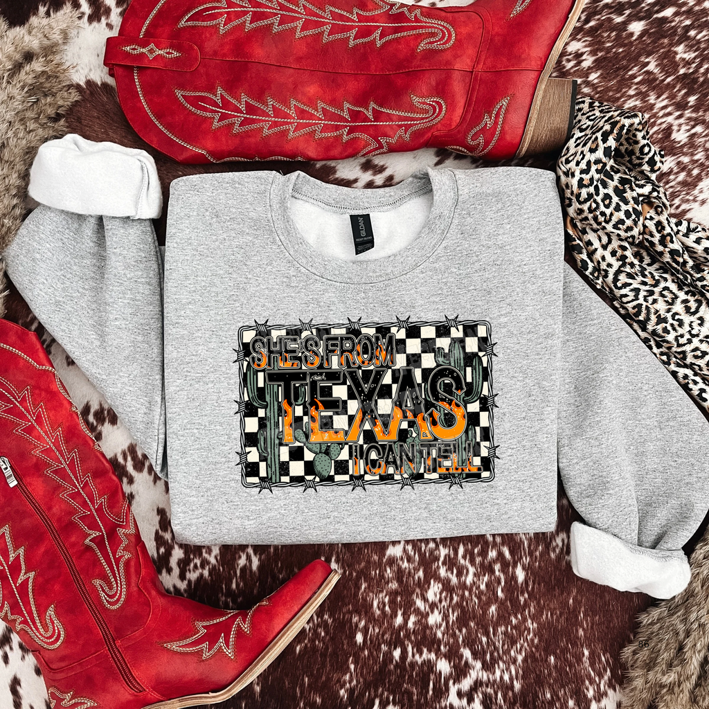 Alternative She's From Texas Graphic T-Shirt | Crewneck