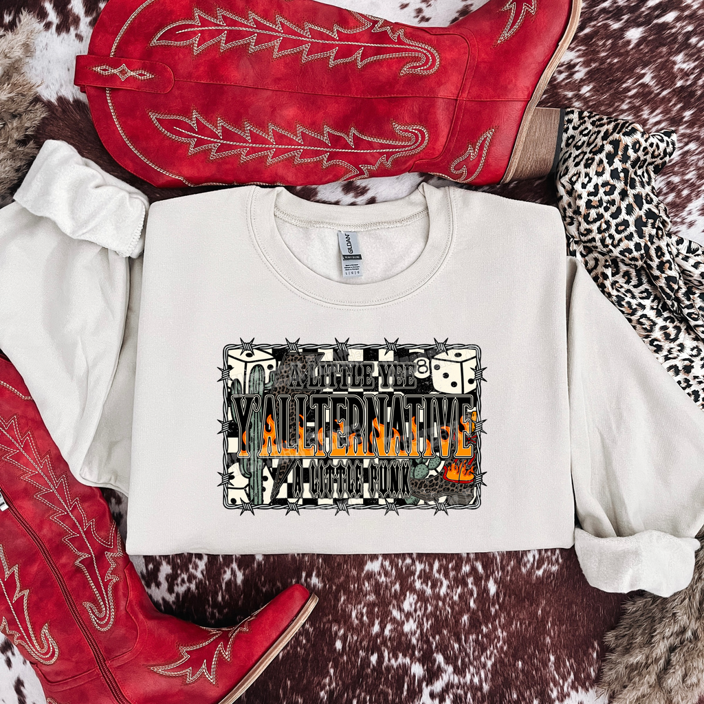 Y’allternative A Little Yee A Little Punk Graphic T-Shirt | Crewneck