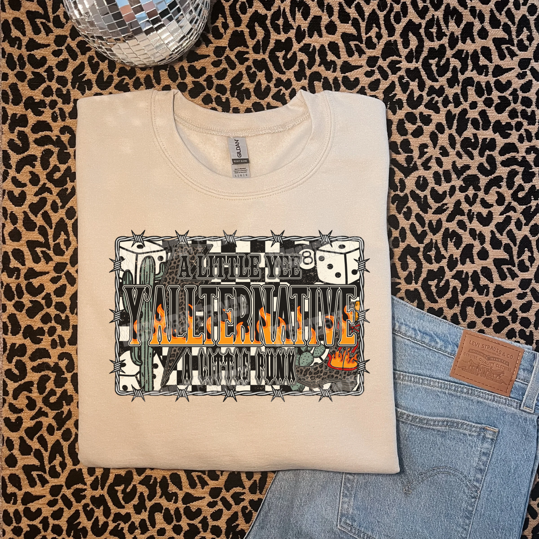 Y’allternative A Little Yee A Little Punk Graphic T-Shirt | Crewneck