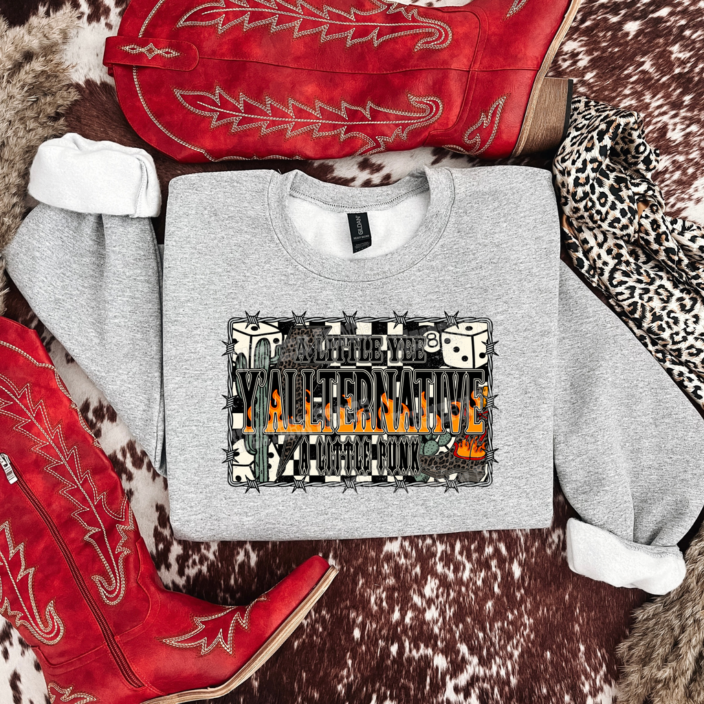 Y’allternative A Little Yee A Little Punk Graphic T-Shirt | Crewneck
