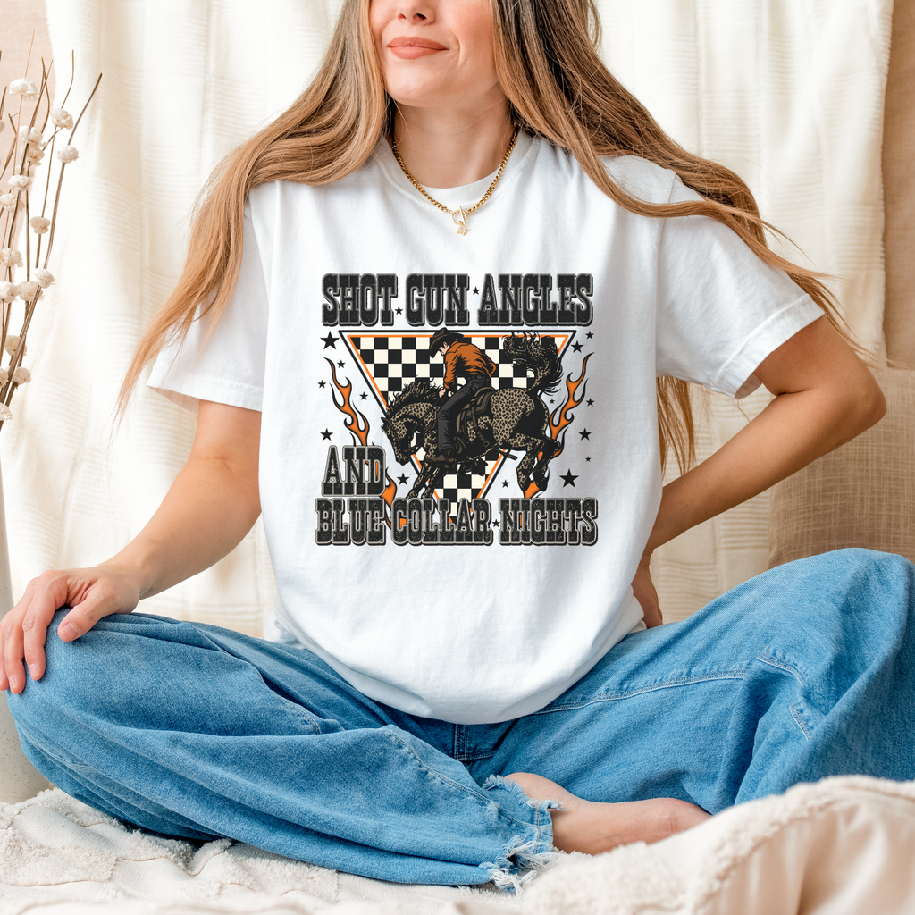 Shot Gun Angels & Blue Collar Nights Graphic T-Shirt | Crewneck
