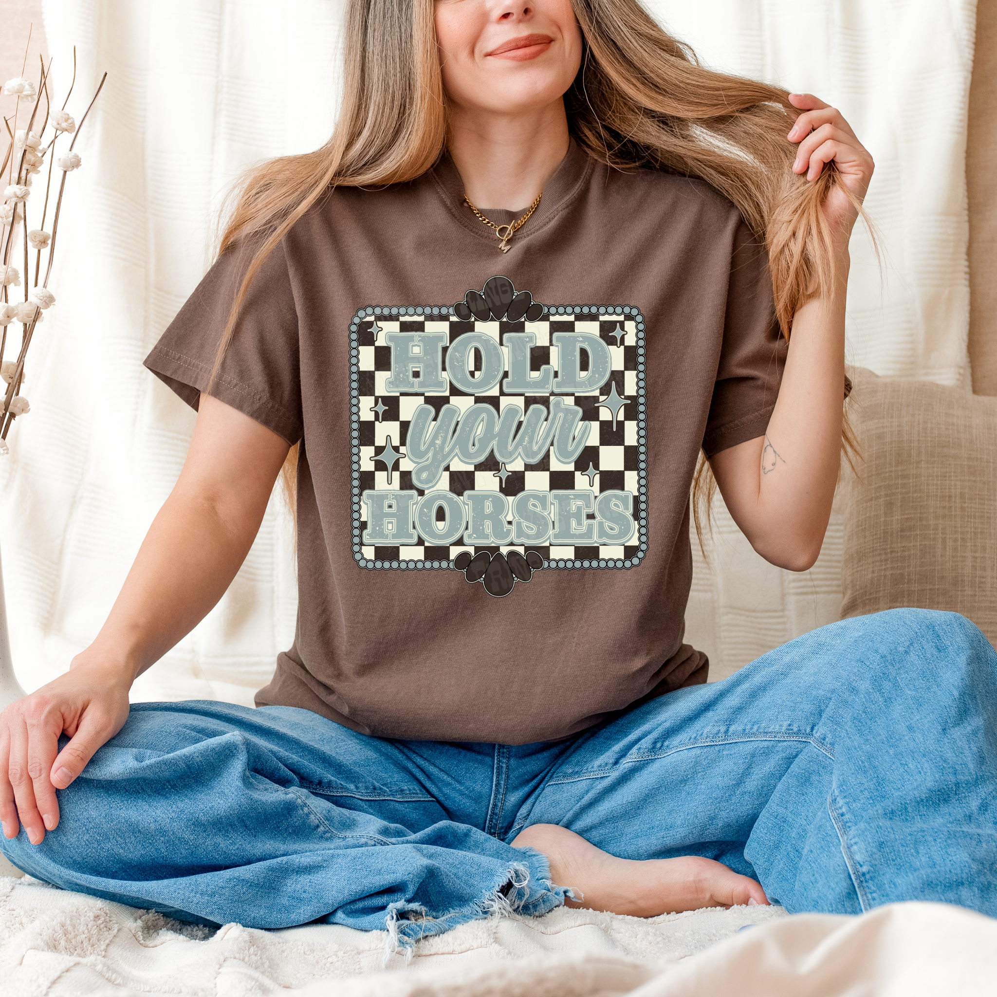 Hold Your Horses Graphic T-Shirt | Crewneck