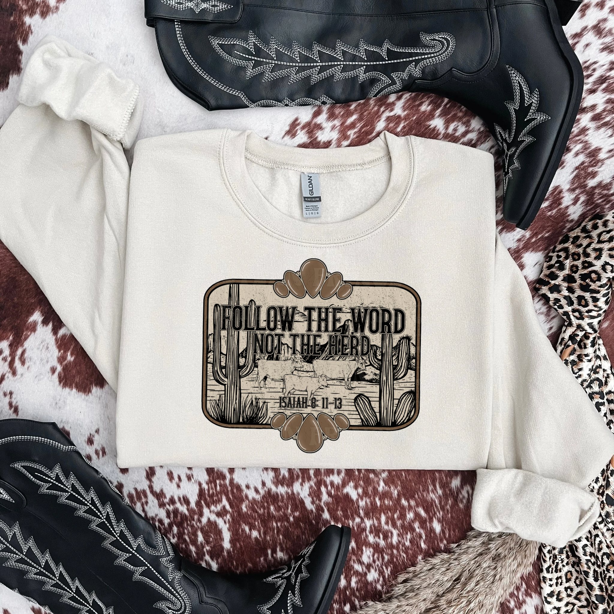 Follow The Word Not The Herd Graphic T-Shirt | Crewneck