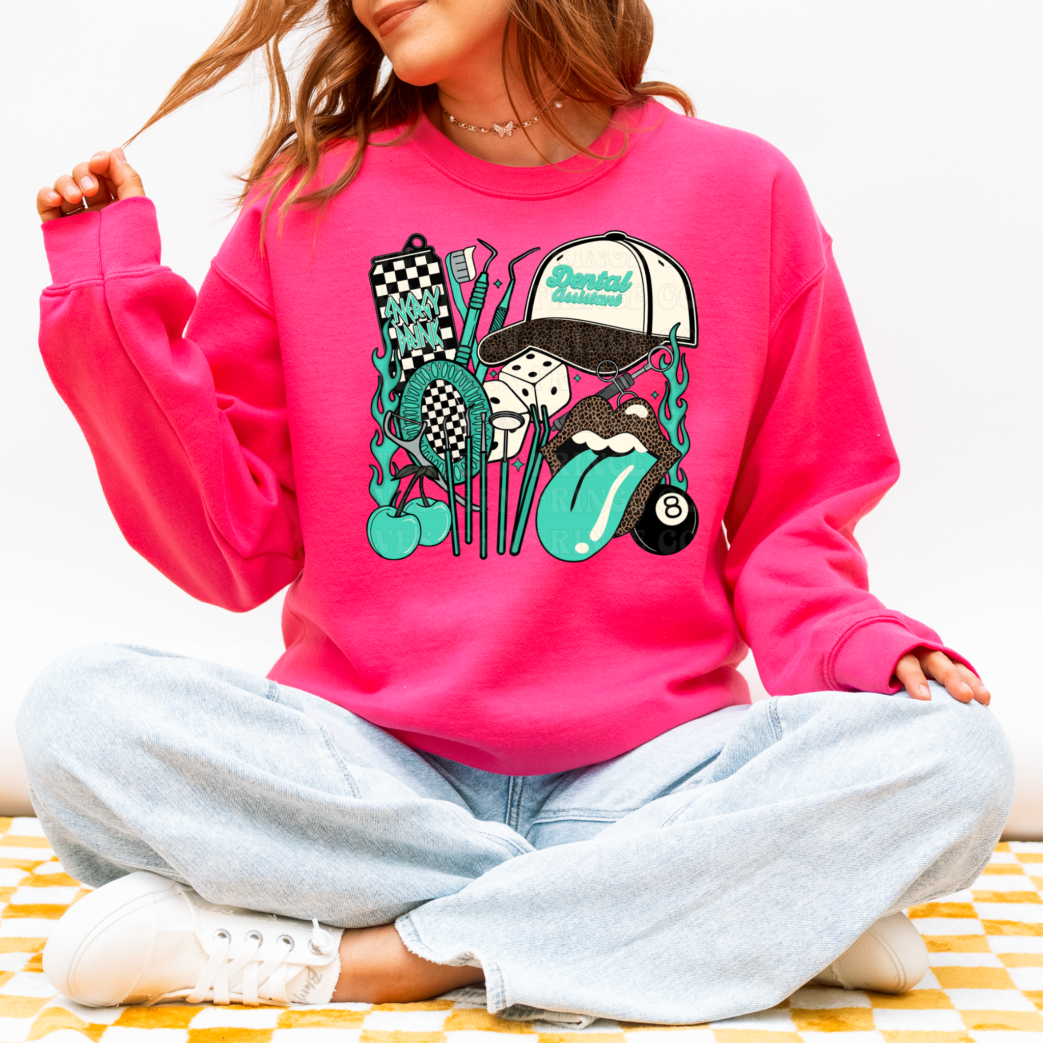 Dental Assistant T-Shirt Graphic | Crewneck | Turquoise Version