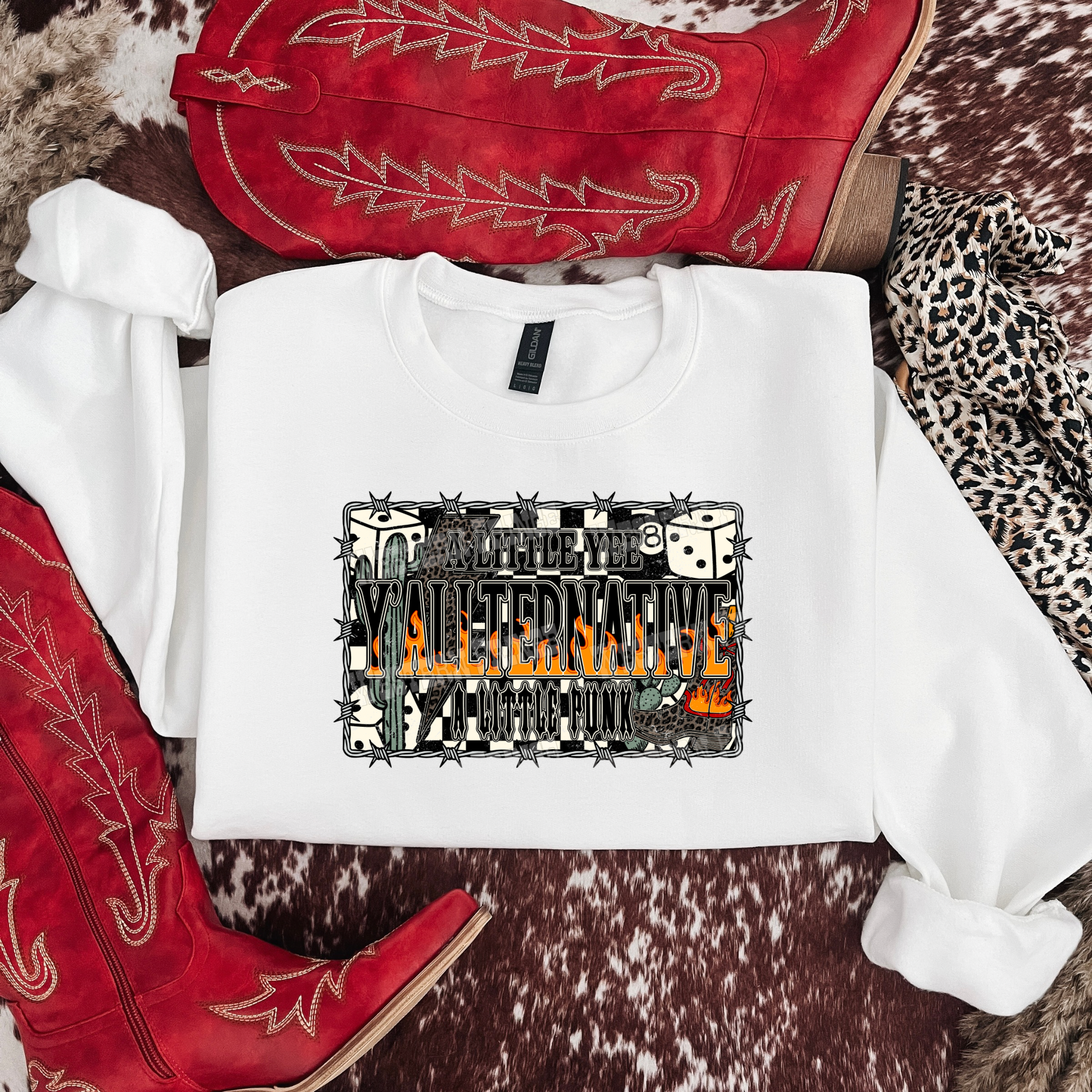 Y’allternative A Little Yee A Little Punk Graphic T-Shirt | Crewneck