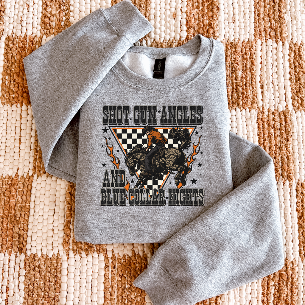 Shot Gun Angels & Blue Collar Nights Graphic T-Shirt | Crewneck