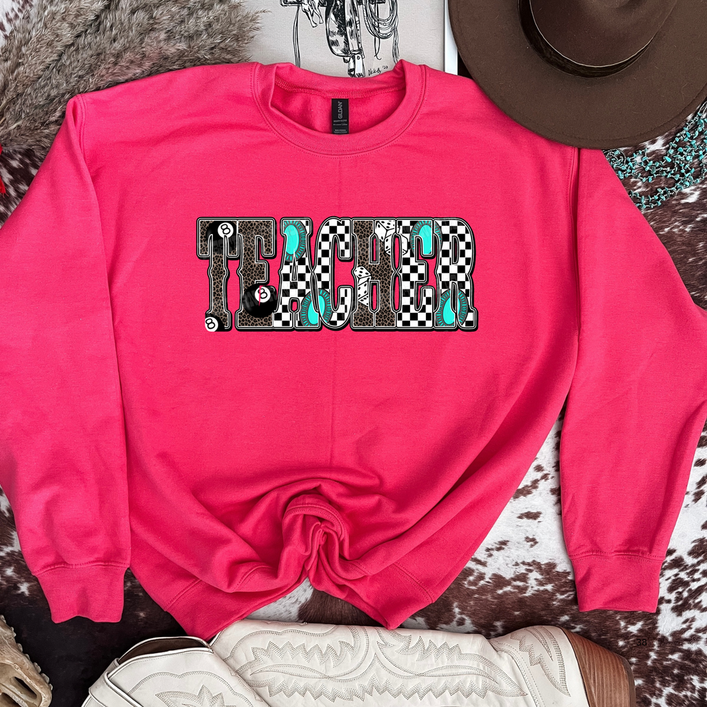 Western Teacher Graphic T-Shirt | Crewneck
