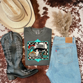 Framed Blue Collar Collage Graphic T-Shirt | Crewneck