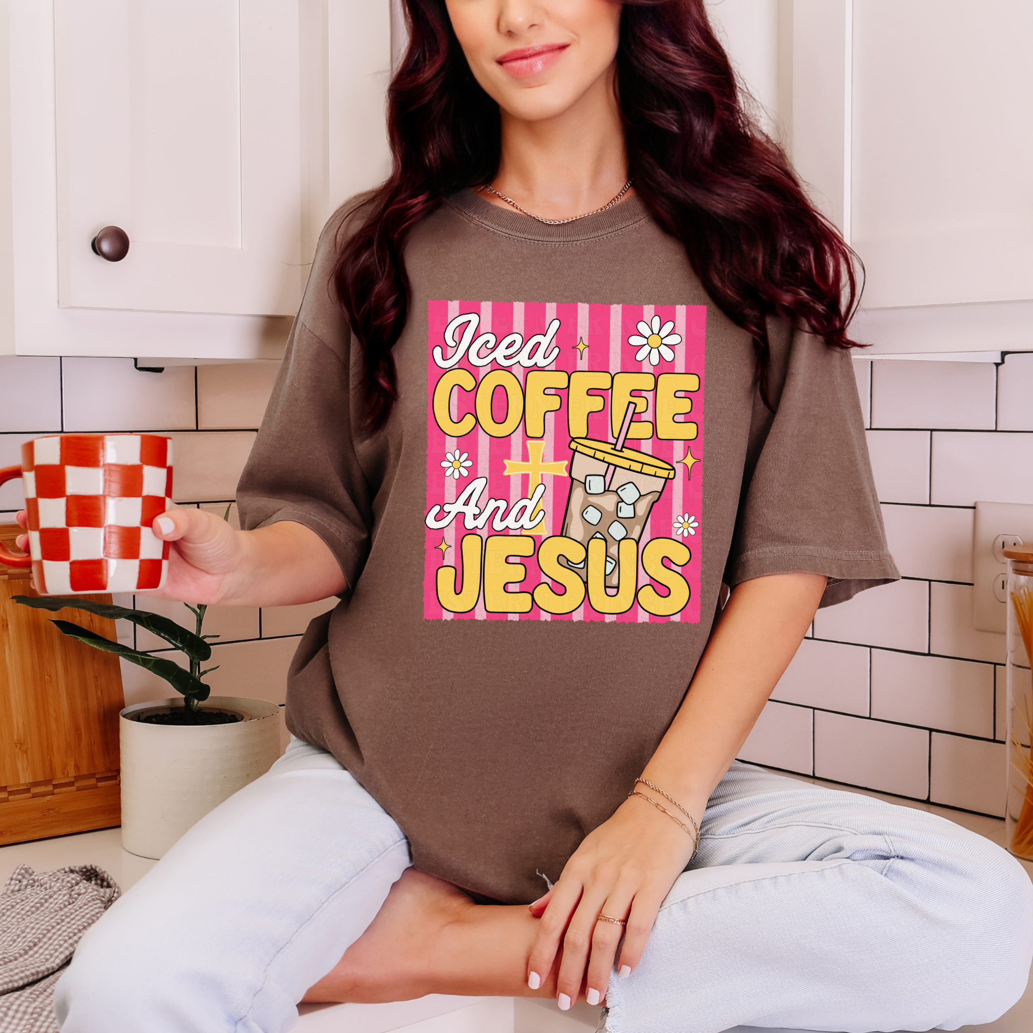 Iced Coffee And Jesus T-Shirt Graphic | Crewneck
