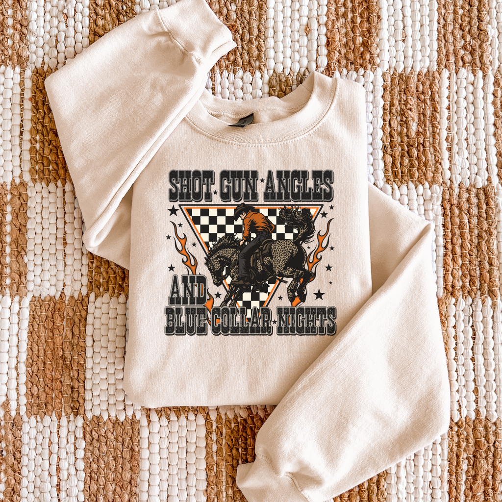 Shot Gun Angels & Blue Collar Nights Graphic T-Shirt | Crewneck