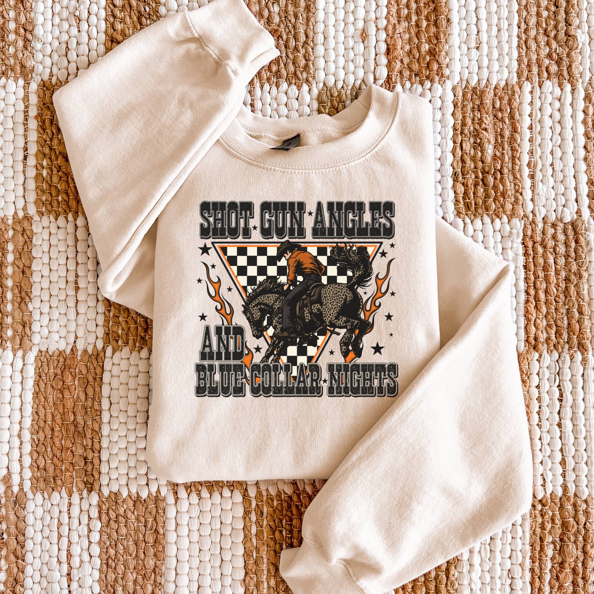 Shot Gun Angels & Blue Collar Nights Graphic T-Shirt | Crewneck