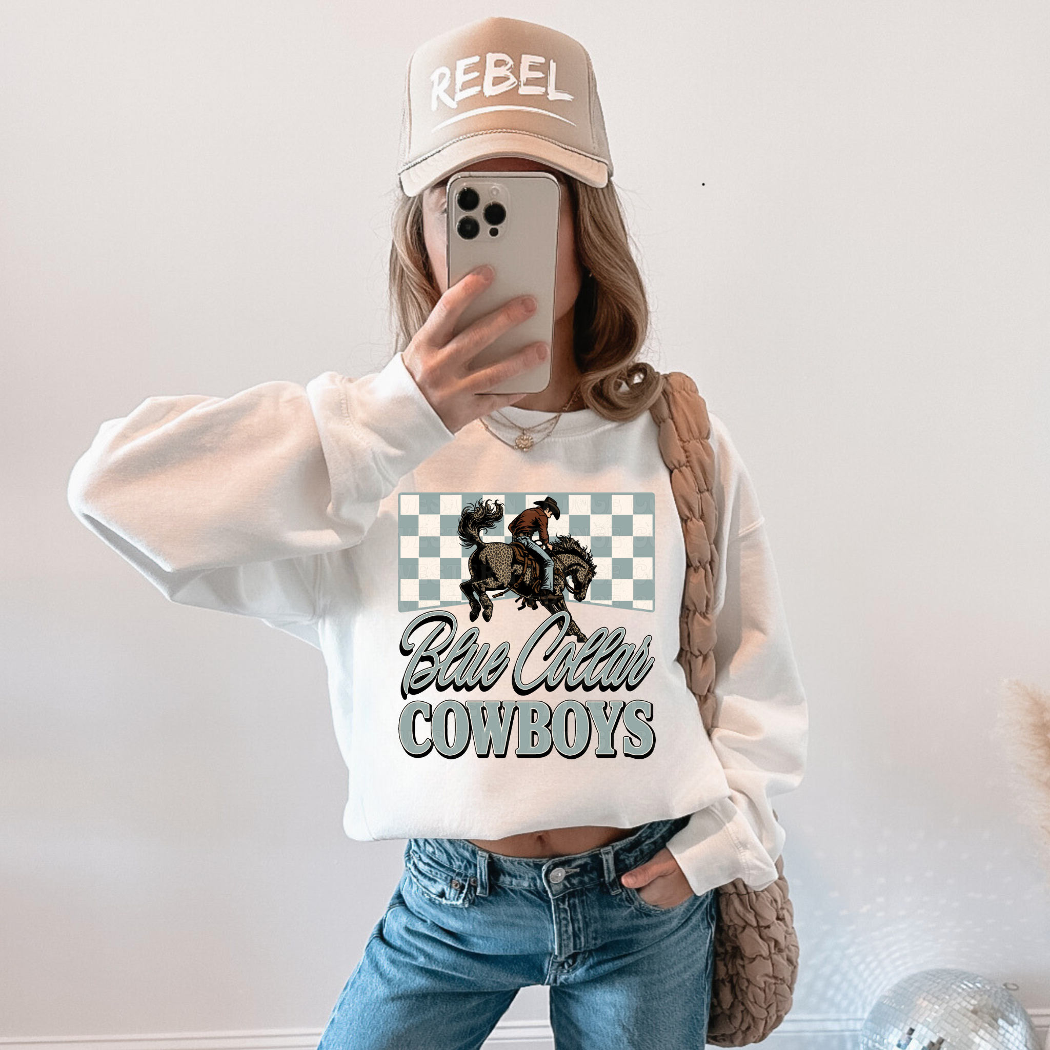 Blue Collar Cowboys T-Shirt Graphic | Crewneck