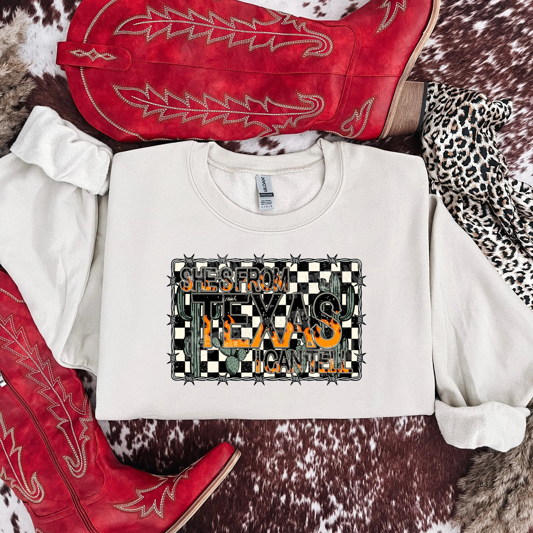 Alternative She's From Texas Graphic T-Shirt | Crewneck
