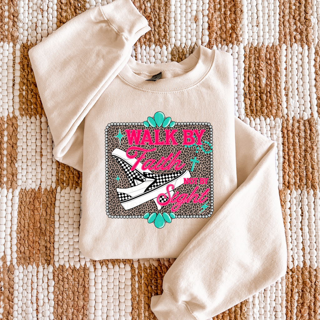 Walk By Faith Not By Sight T-Shirt Graphic | Crewneck