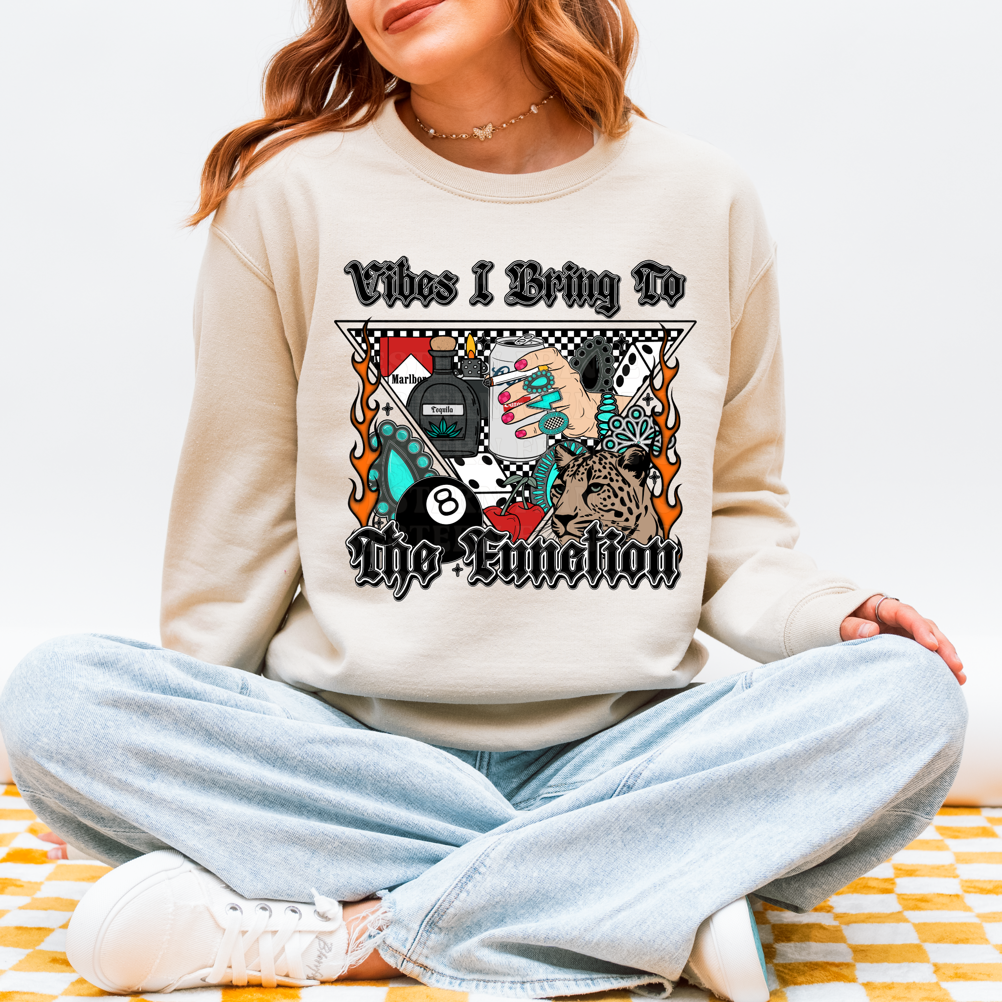 Vibes I Bring To The Function T-Shirt Graphic | Crewneck