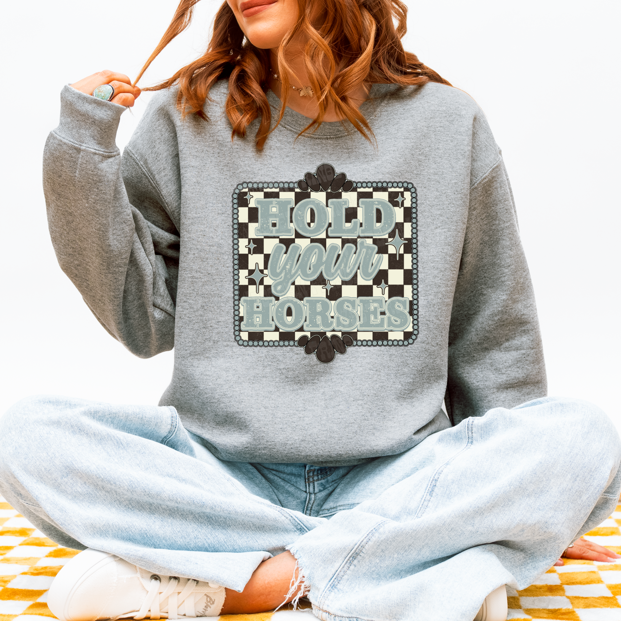 Hold Your Horses Graphic T-Shirt | Crewneck