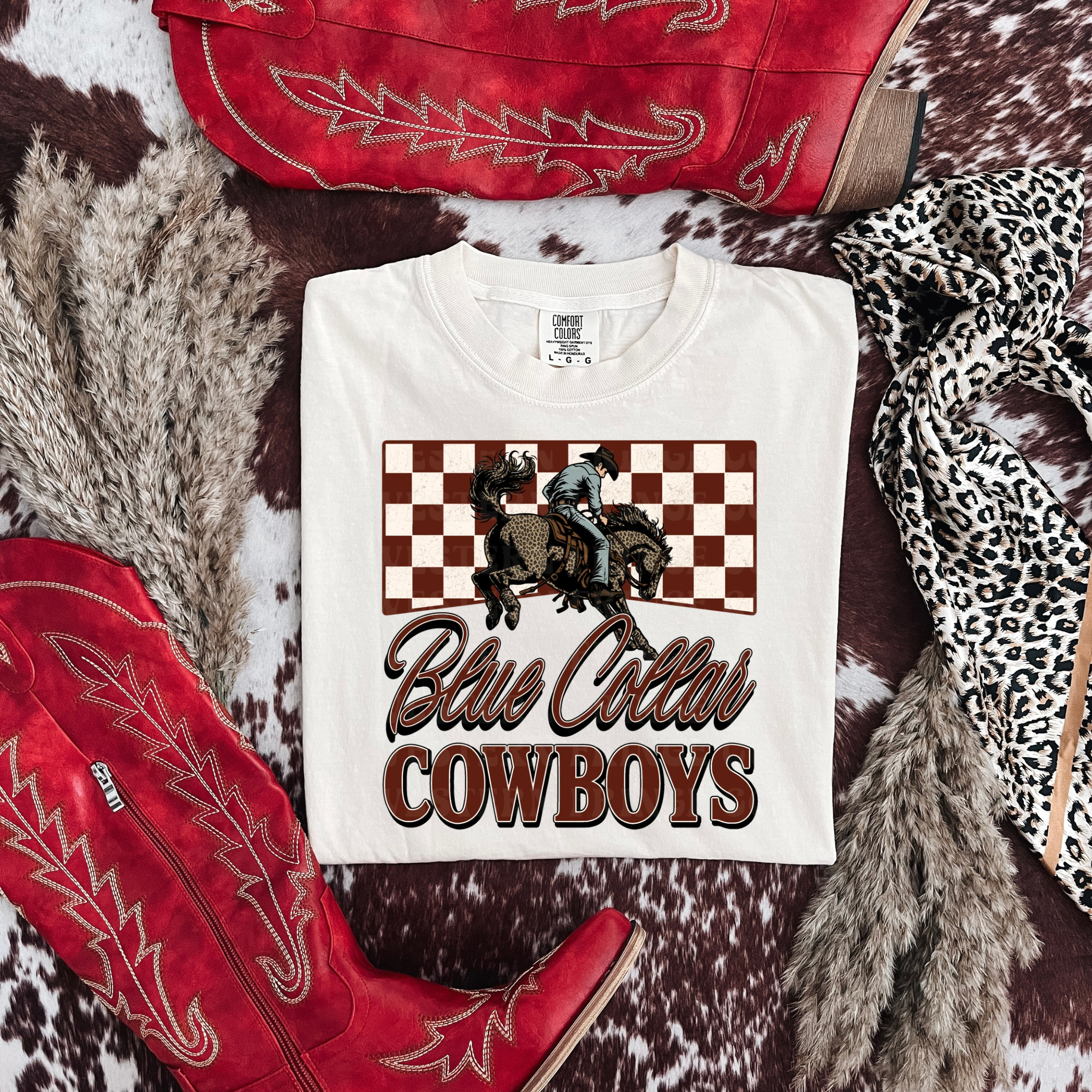 Blue Collar Cowboys T-Shirt Graphic | Crewneck