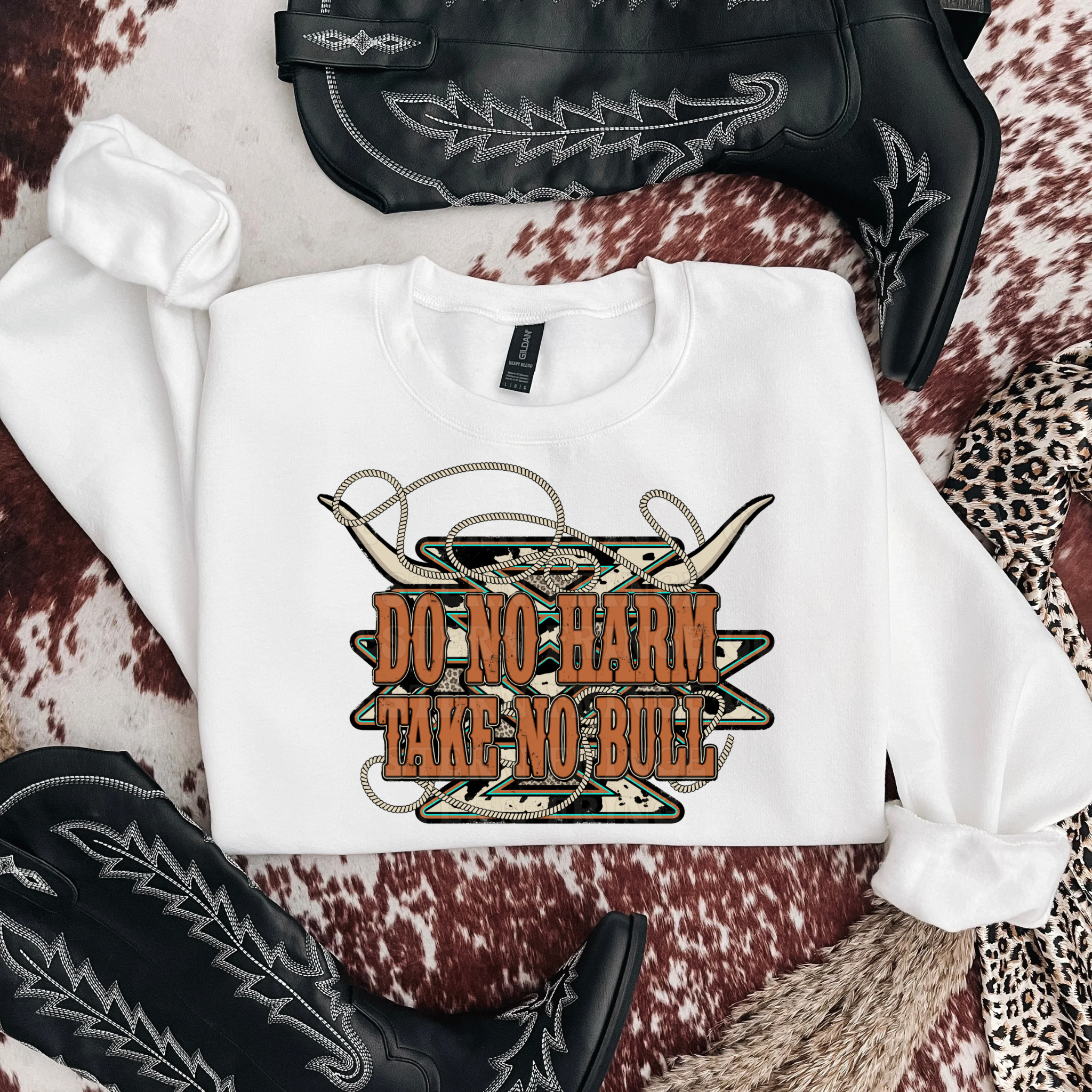 Do No Harm Take No Bull Graphic T-Shirt | Crewneck