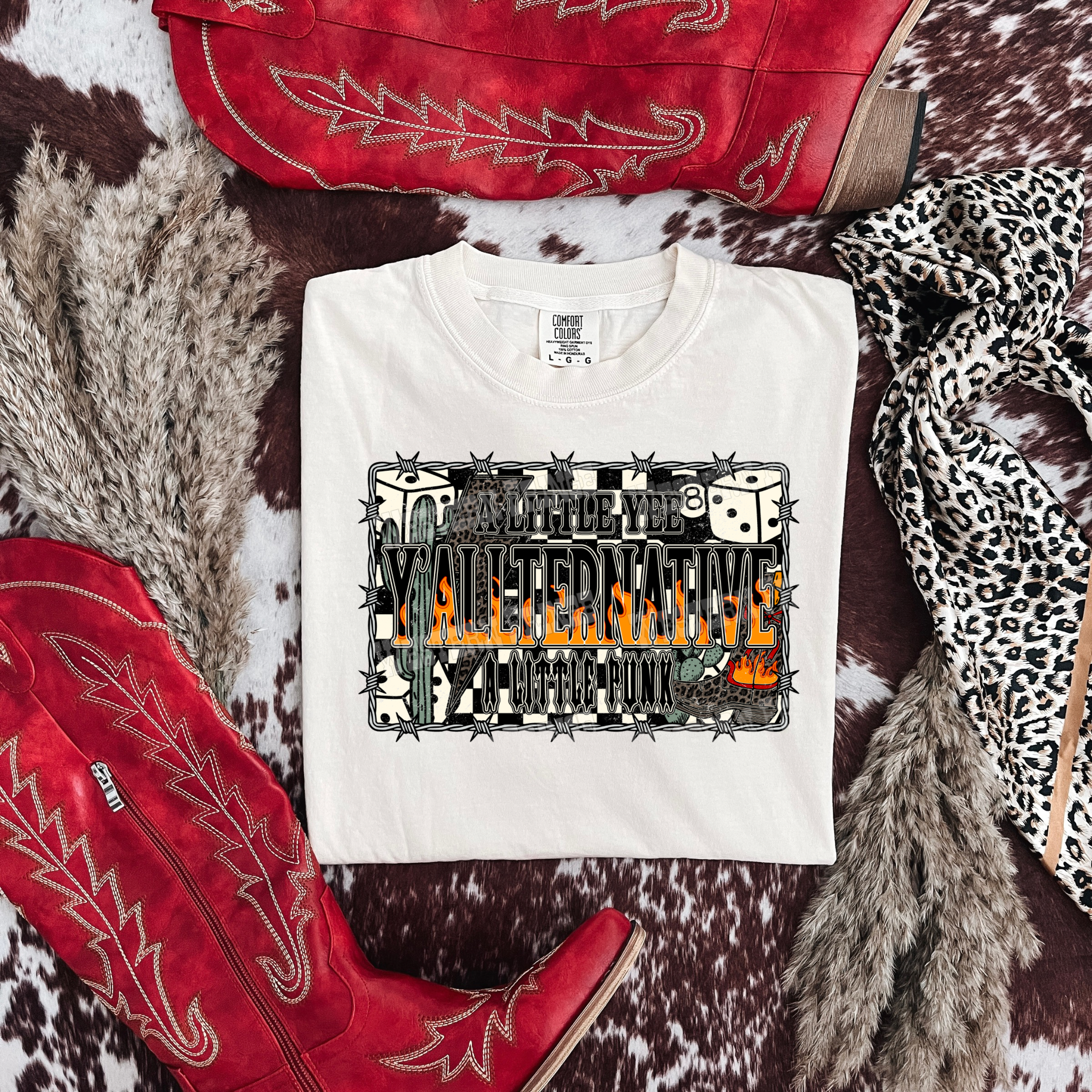 Y'allternative A little Yee A Little Punk Graphic T-Shirt | Crewneck