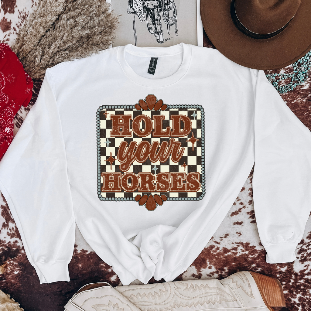 Hold Your Horses Graphic T-Shirt  | Crewneck