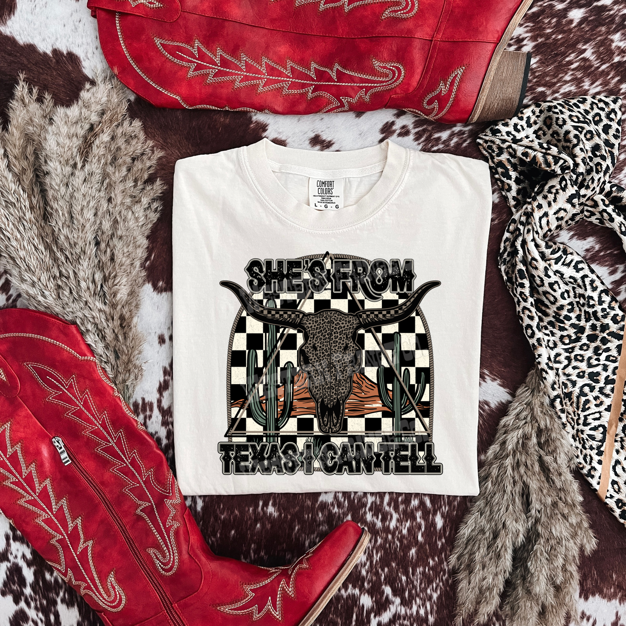 She's From Texas Graphic T-Shirt | Crewneck