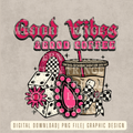 Good Vibes & Good Coffee Digital Download | Retro Hot Pink | High Resolution PNG Graphic File