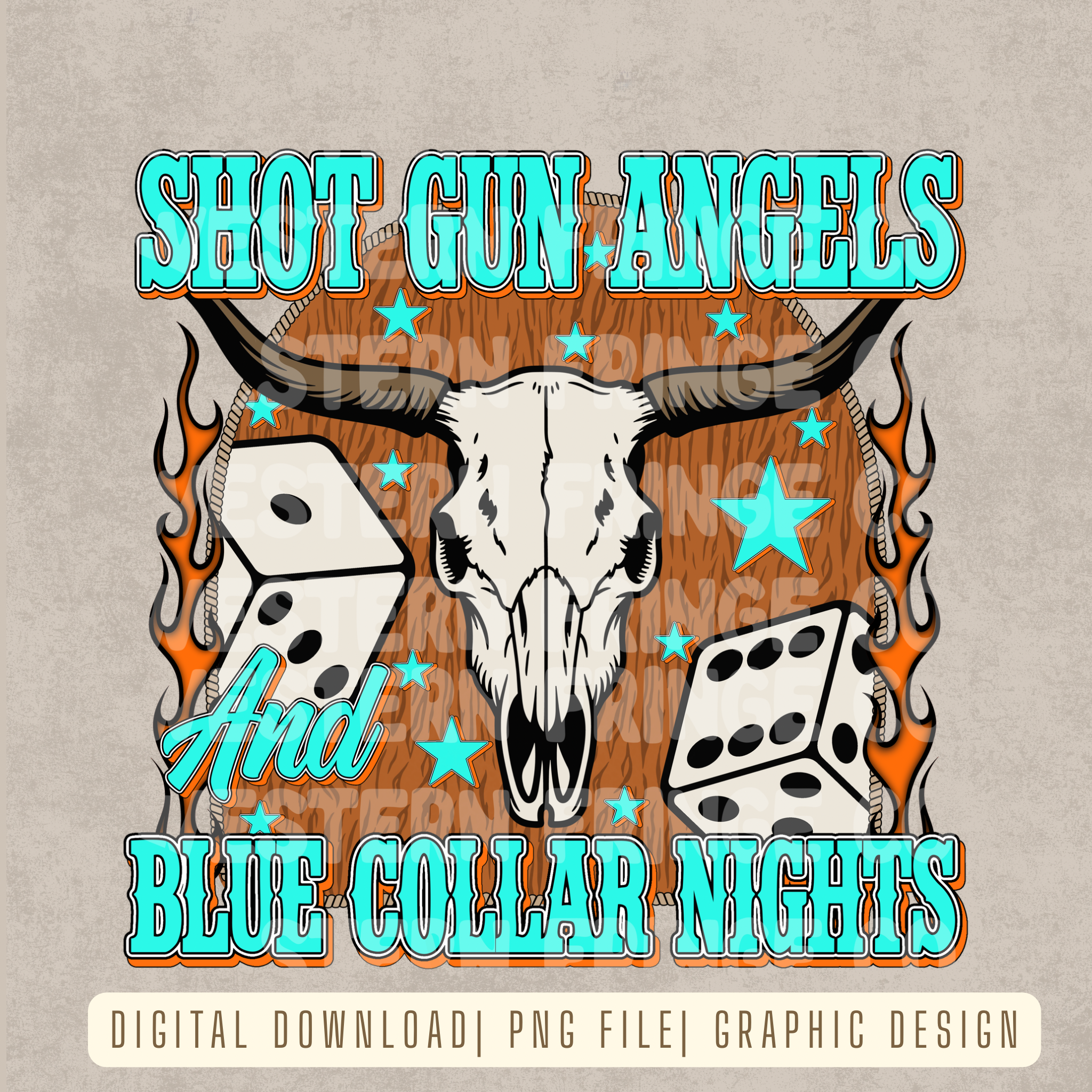 Shot Gun Angels And Blue Collar Nights Digital Download | High Resolution PNG Graphic File