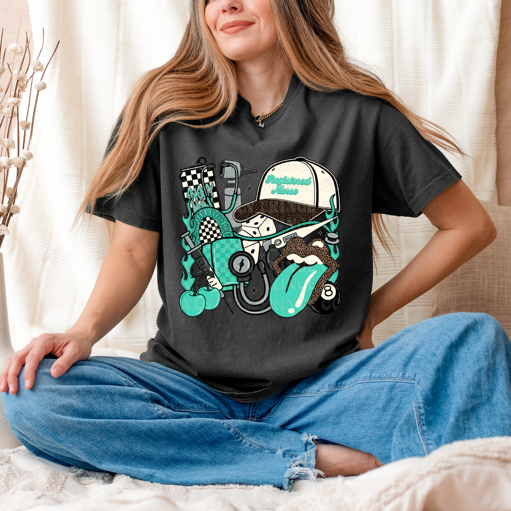 Registered Nurse T-Shirt Graphic | Registered Nurse Crewneck | Turquoise Version