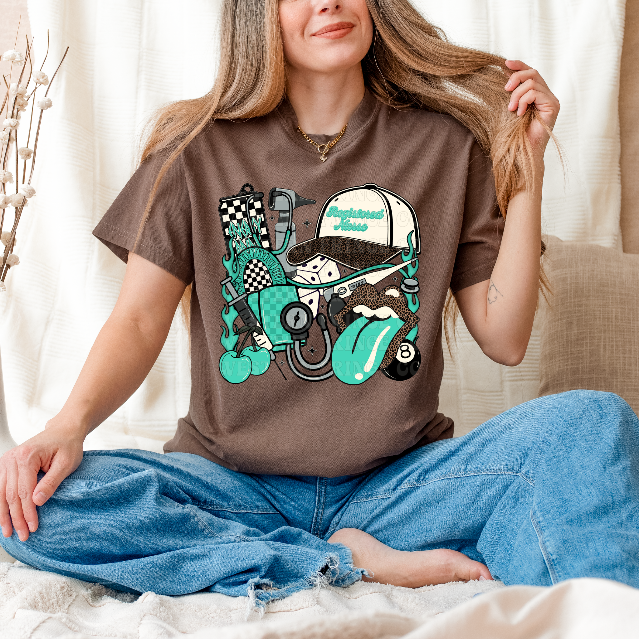 Registered Nurse T-Shirt Graphic | Registered Nurse Crewneck | Turquoise Version