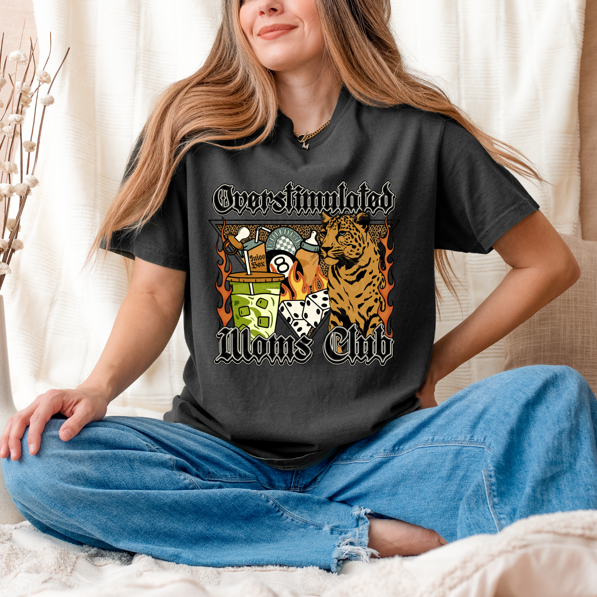 Overstimulated Moms Club Graphic T-Shirt | Crewneck