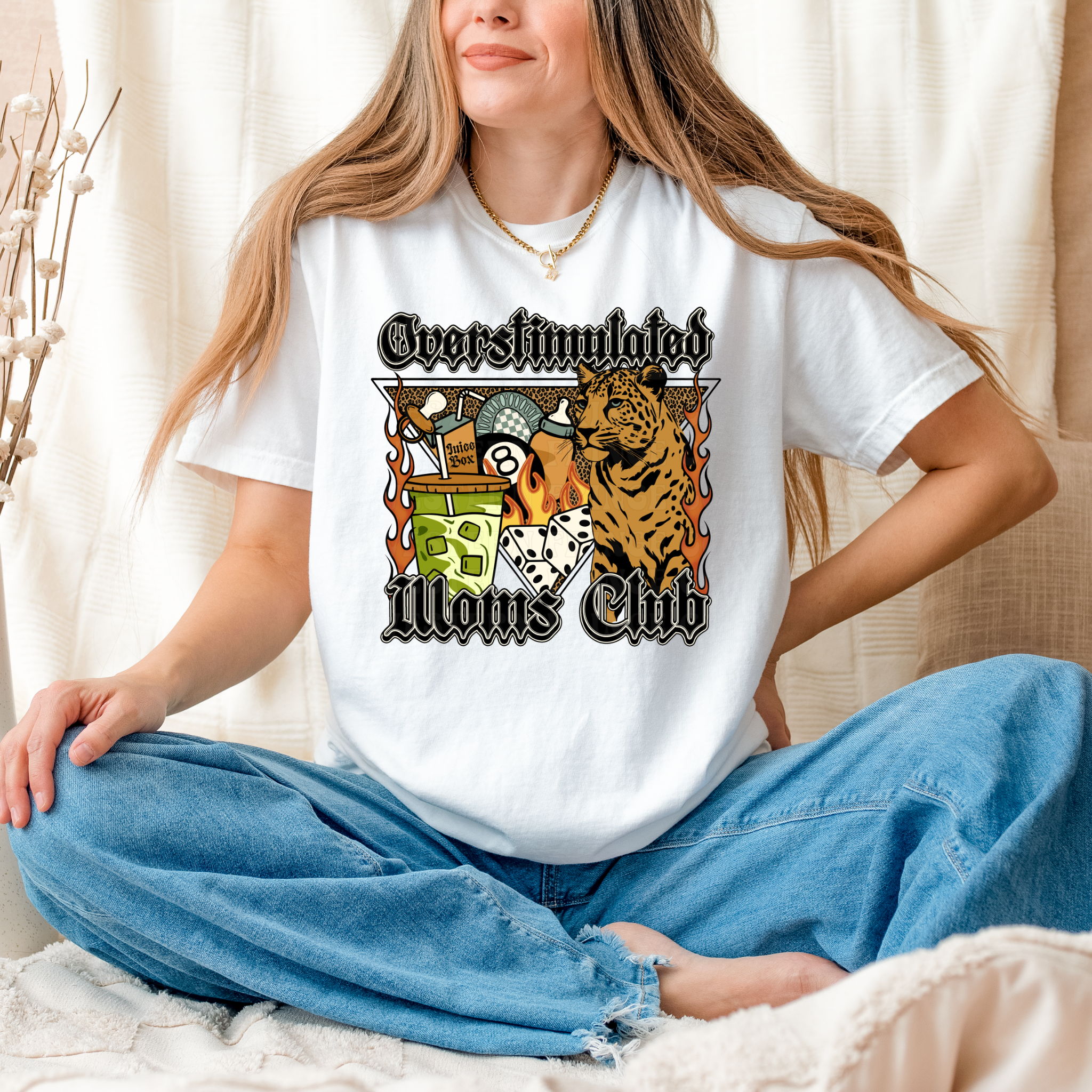 Overstimulated Moms Club Graphic T-Shirt | Crewneck