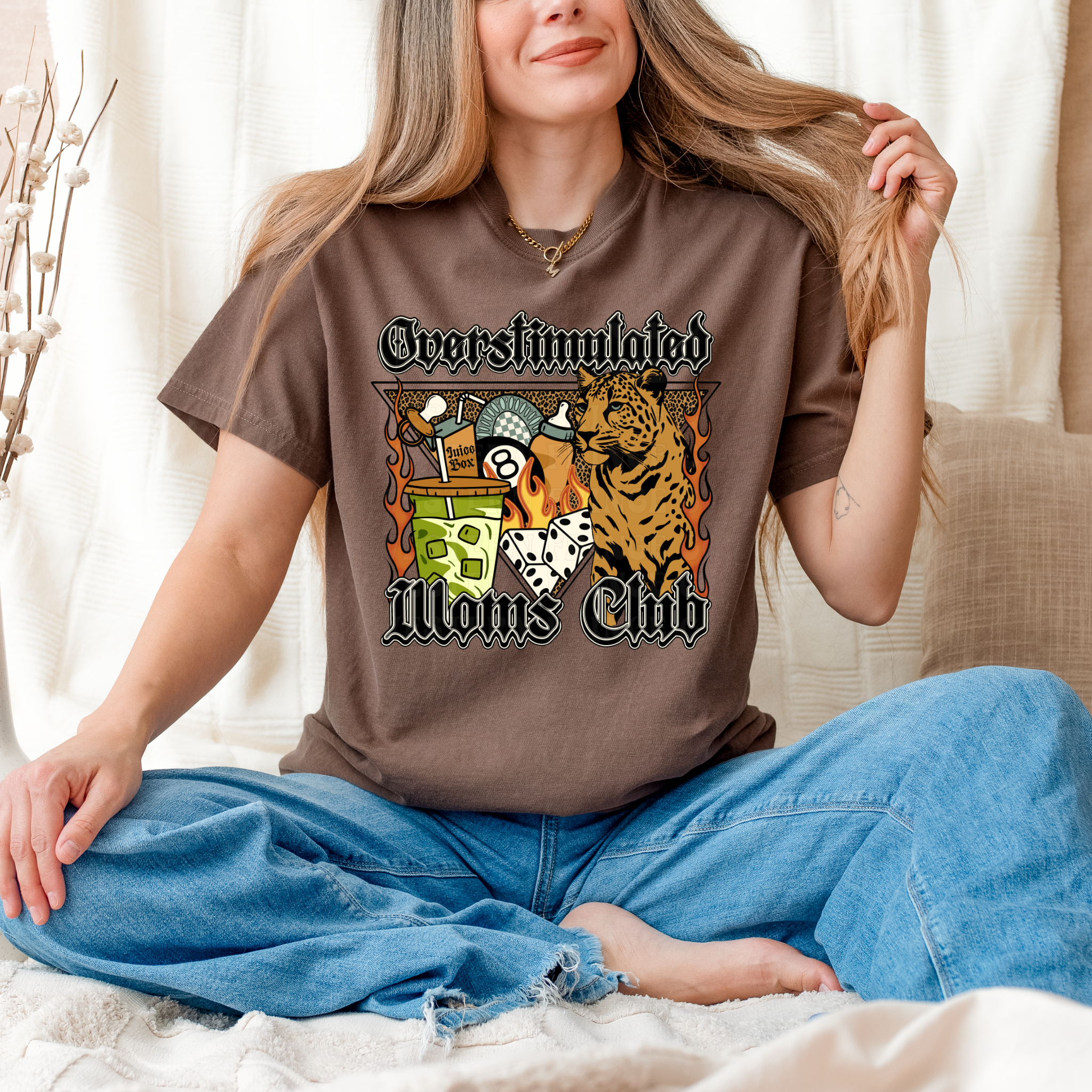 Overstimulated Moms Club Graphic T-Shirt | Crewneck