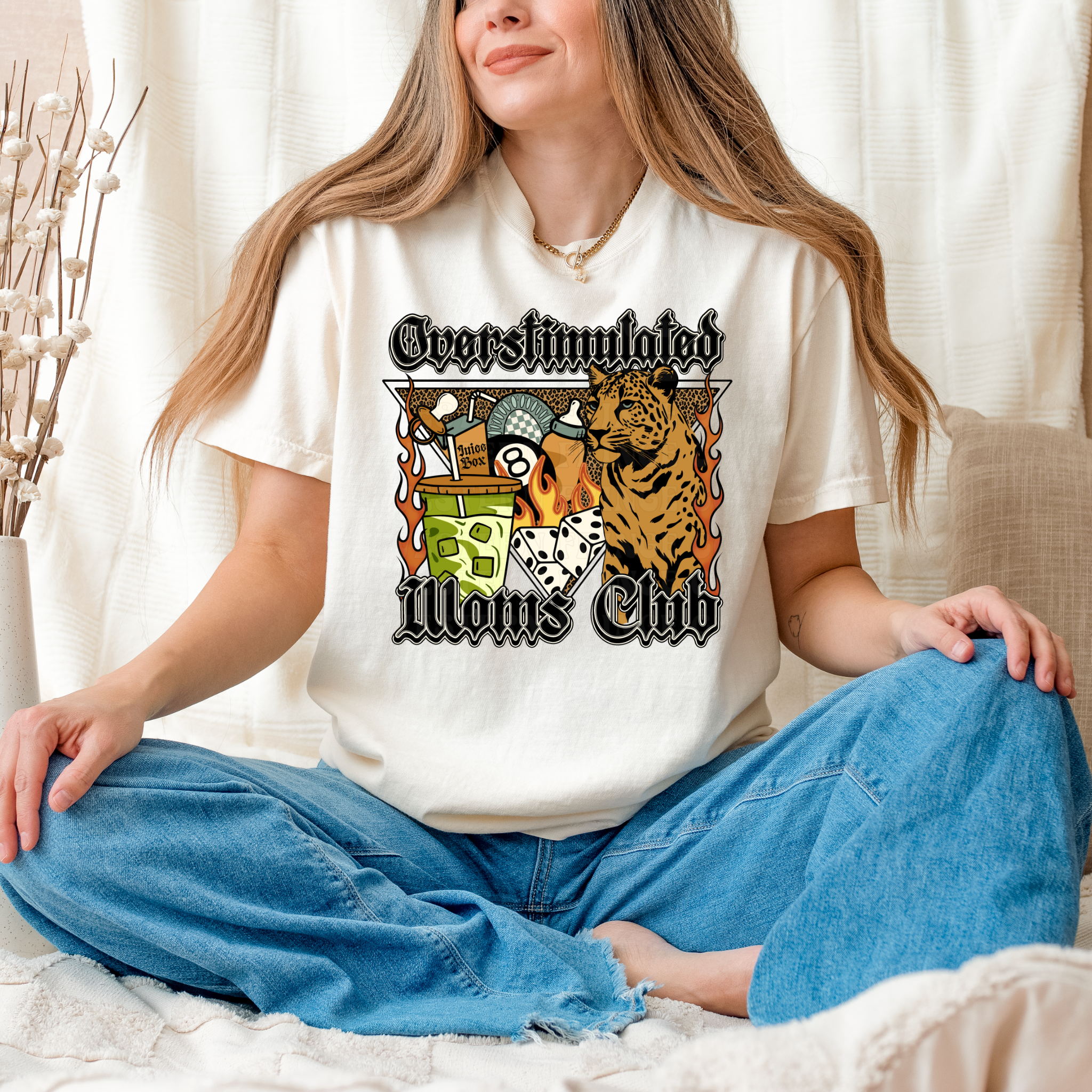 Overstimulated Moms Club Graphic T-Shirt | Crewneck