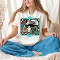 Framed Blue Collar Collage Graphic T-Shirt | Crewneck
