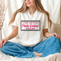 Livin' On That Pink Collar Dollar Graphic T-Shirt | Crewneck | Hot Pink Version
