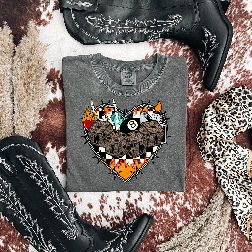 Western Alternative Barbed Wire Mama Graphic T-Shirt | Crewneck