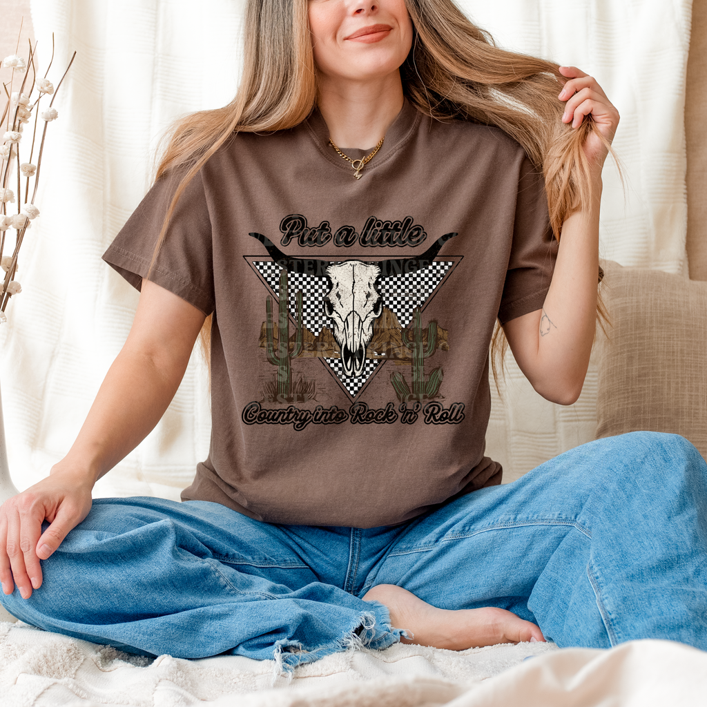 Put A little Country Into Rock ‘N’ Roll Graphic T-Shirt | Crewneck | Country Concert