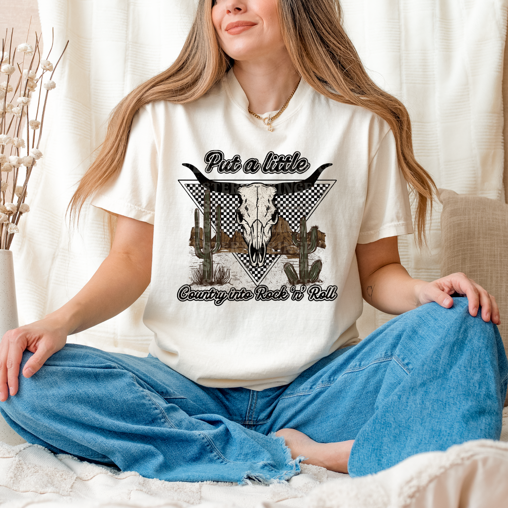 Put A little Country Into Rock ‘N’ Roll Graphic T-Shirt | Crewneck | Country Concert