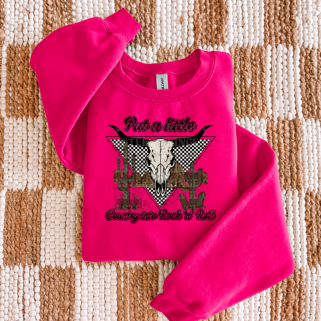Put A little Country Into Rock ‘N’ Roll Graphic T-Shirt | Crewneck | Country Concert