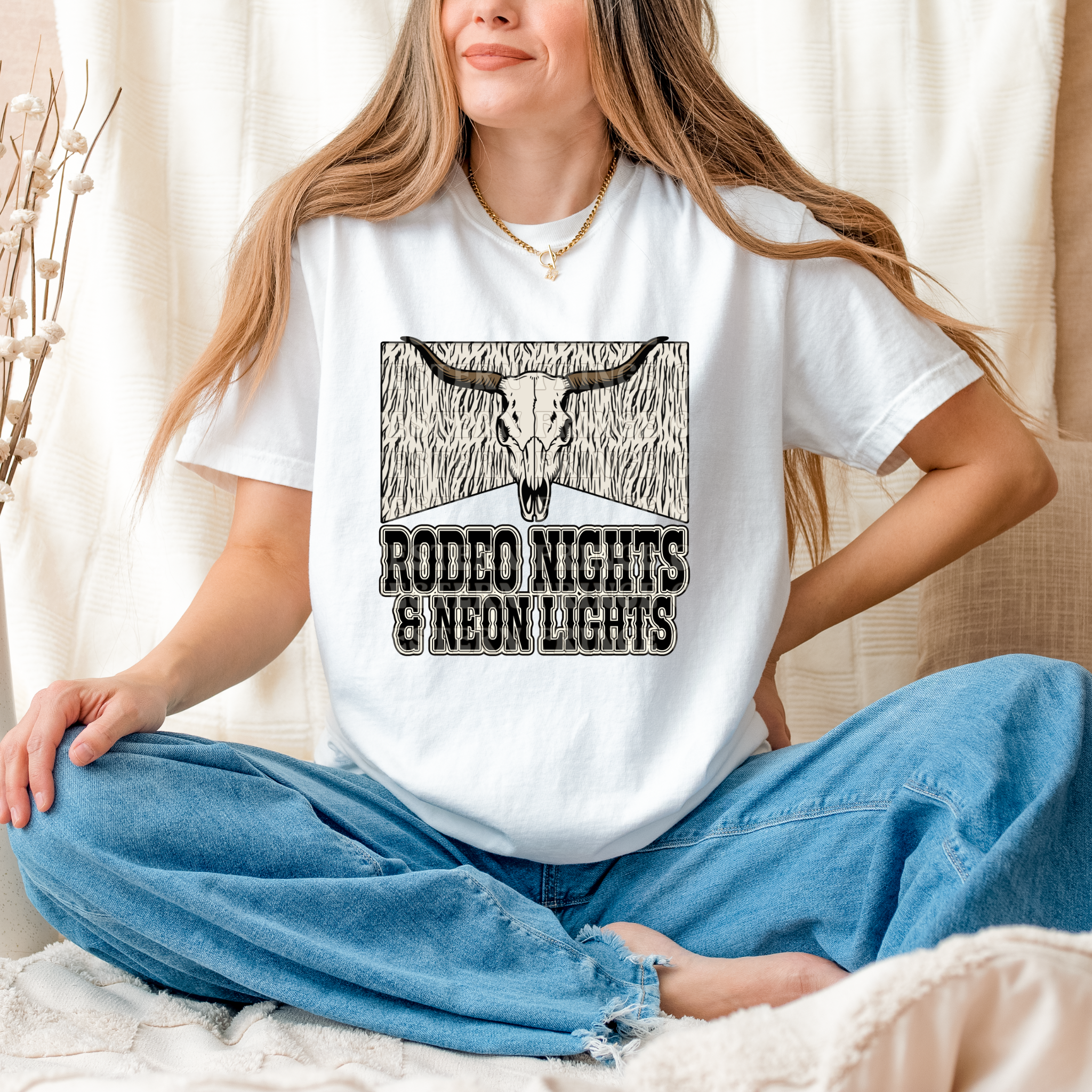 Rodeo Nights & Neon Lights Graphic T-Shirt | Crewneck | Country Concert Style