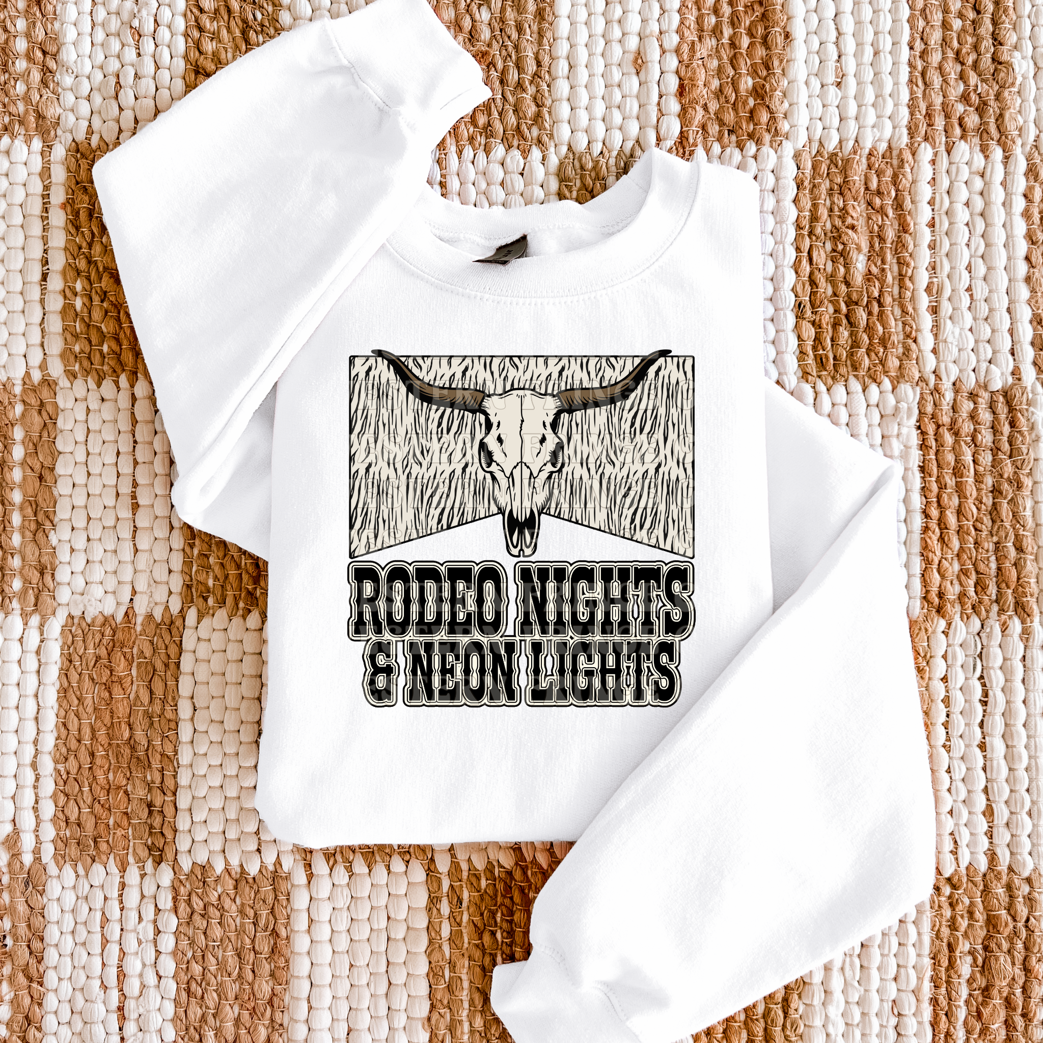 Rodeo Nights & Neon Lights Graphic T-Shirt | Crewneck | Country Concert Style