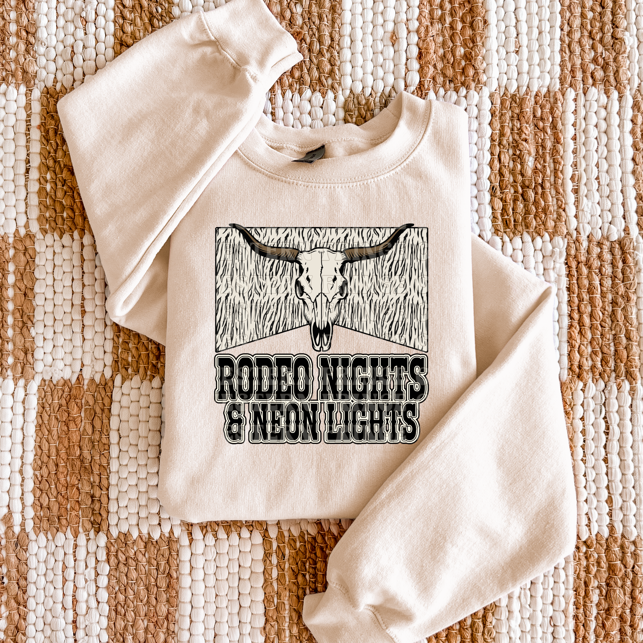 Rodeo Nights & Neon Lights Graphic T-Shirt | Crewneck | Country Concert Style