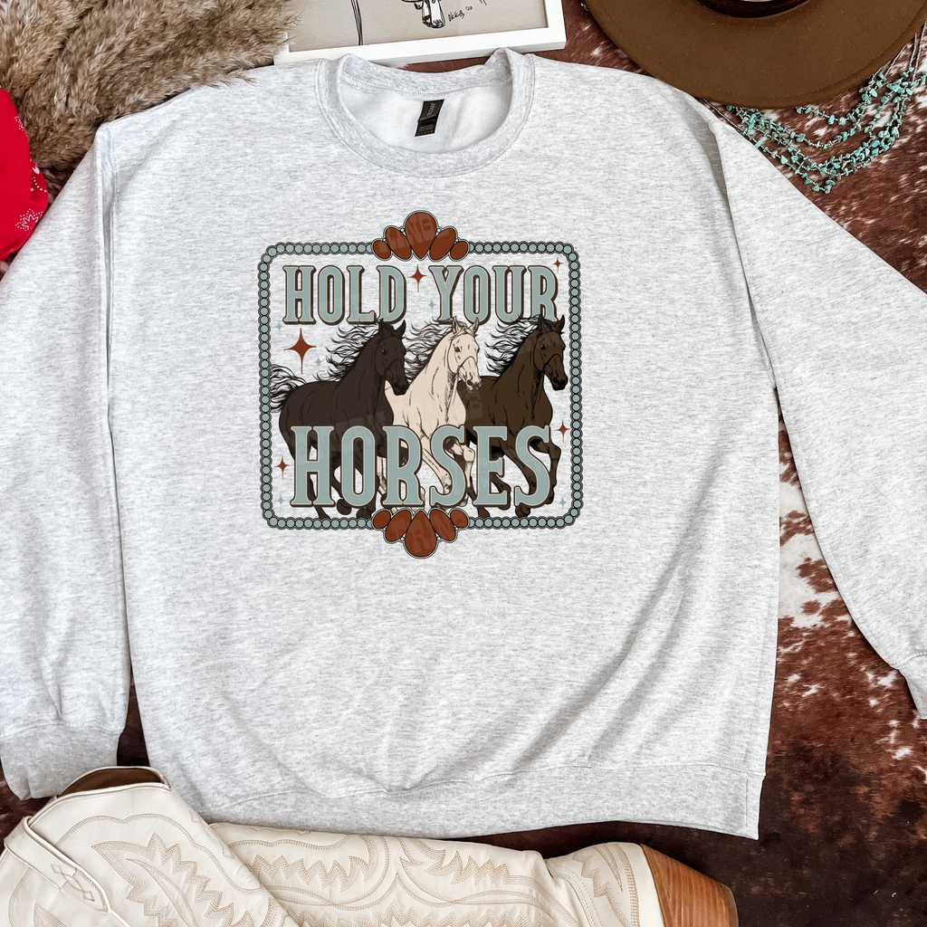 Hold Your Horses Graphic T-Shirt | Crewneck