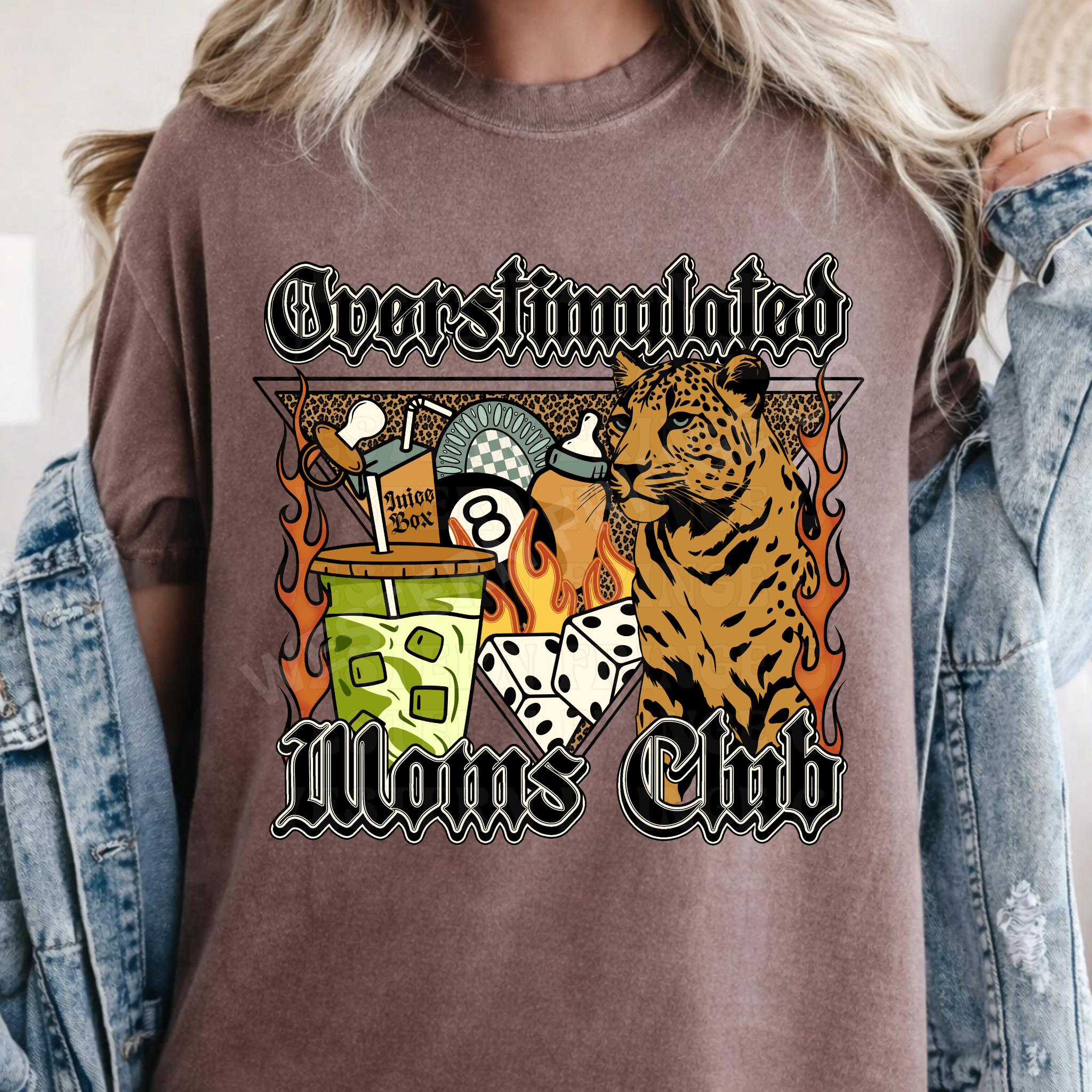 Overstimulated Moms Club Graphic T-Shirt | Crewneck